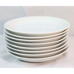 Lot of 8 White Saucers Made In Occupied Japan Vintage Set Sm Kitchen Plates 5.5"